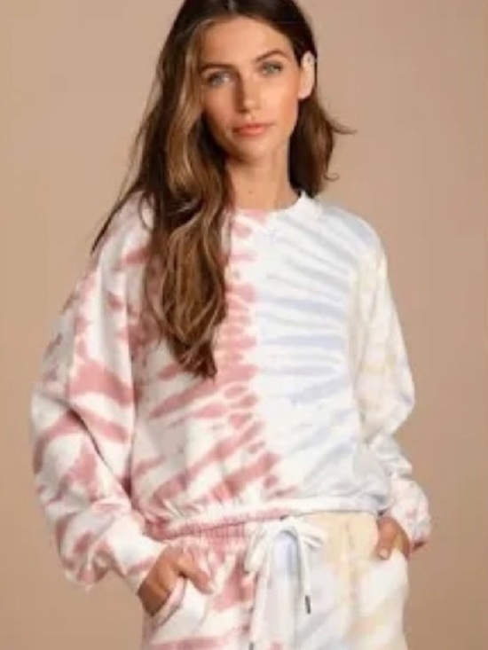 Z Supply Tops - Z SUPPLY sz Medium Britton Tie Dye Pullover Top Sweatshirt Earthy Colors